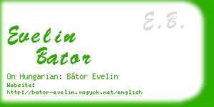 evelin bator business card